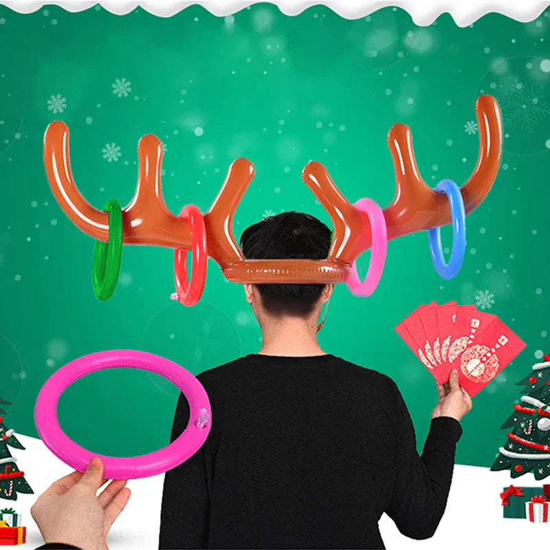 Weihnachts-Ringwurfspiel | Rentier Interaktiv Spaß Leicht Fröhlich-Luzern Mode