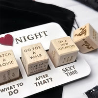 Würfelspiel | Date Night Vielseitig Kreativ Essen Filme Holz Langlebig-Luzern Mode