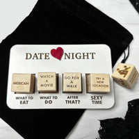 Würfelspiel | Date Night Vielseitig Kreativ Essen Filme Holz Langlebig-Luzern Mode