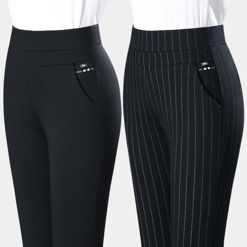 Damen Stretchhose mit Taschen - Bequeme Business-Leggings-Luzern Mode