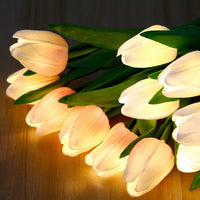 Tulpen Tischlampe | Dekorativ | Keramische Blumentopf | LED | Knopfzelle-Luzern Mode