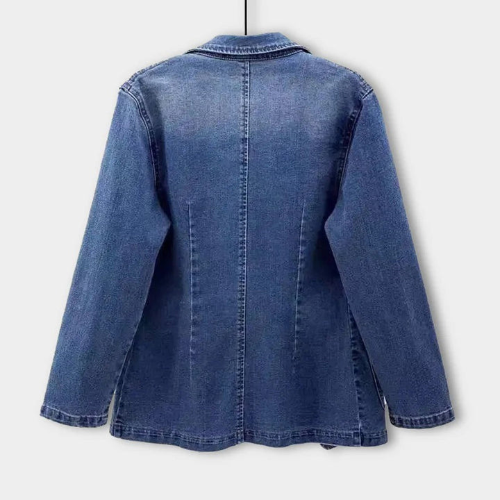 Damen Blazer aus Jeansstoff mit Taschen für Freizeit-Look-Luzern Mode