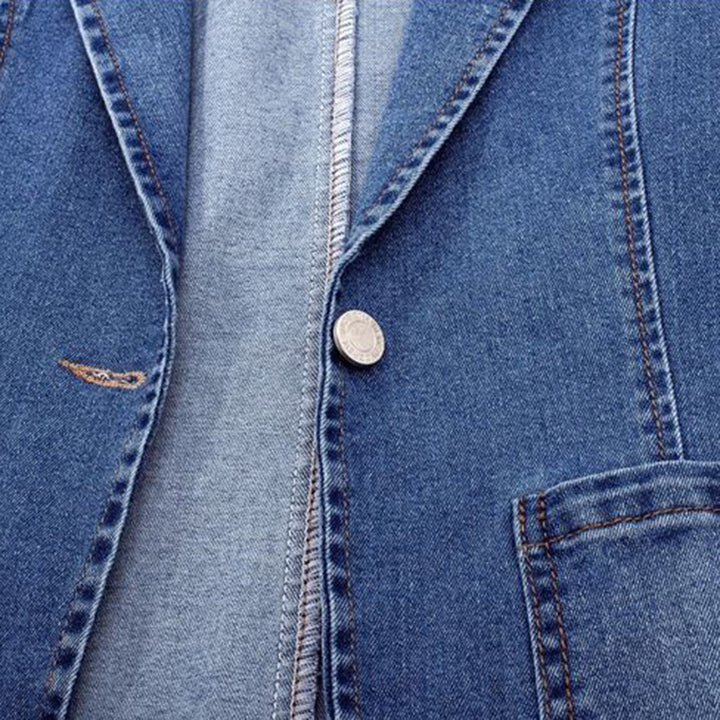 Damen Blazer aus Jeansstoff mit Taschen für Freizeit-Look-Luzern Mode