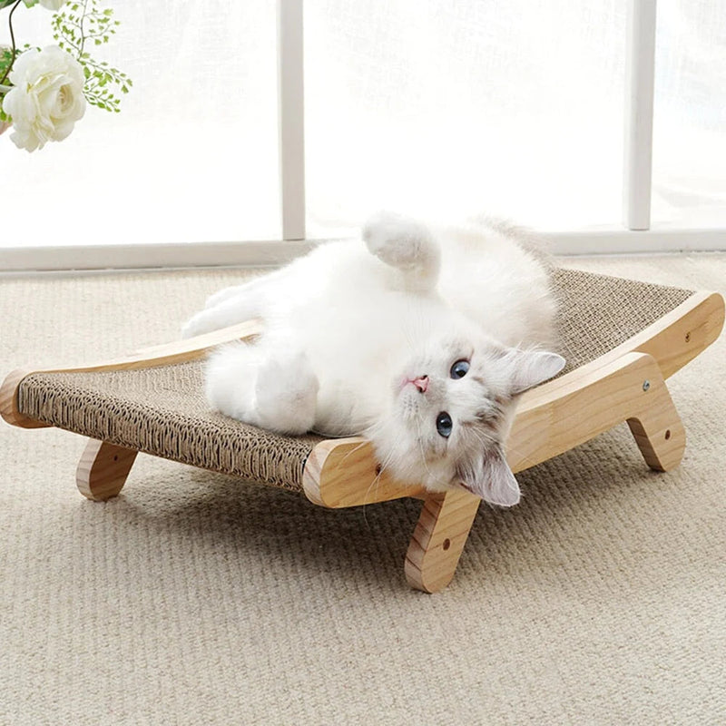 Kratzbaum und Liegestuhl für Katzen | 3-in-1 | Modern | Bequem | Spielen-Luzern Mode