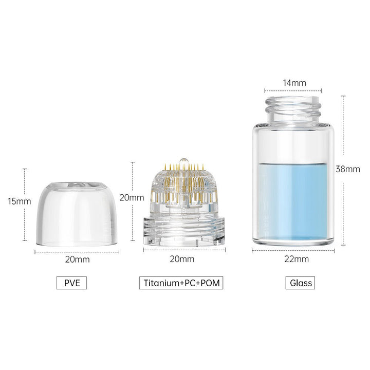 Microneedling Stempel | Hautpflege Titanium 20-Pin Glasflasche-Luzern Mode