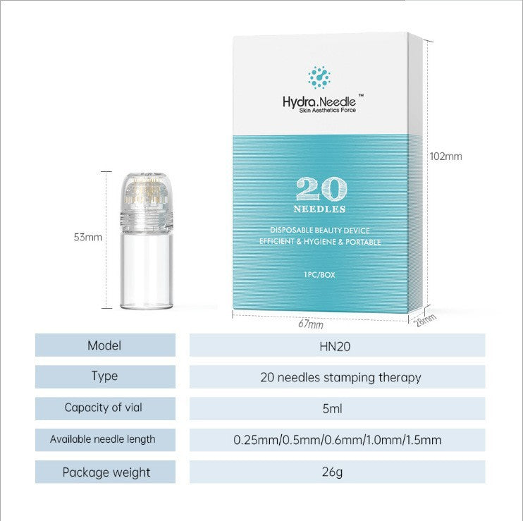 Microneedling Stempel | Hautpflege Titanium 20-Pin Glasflasche-Luzern Mode