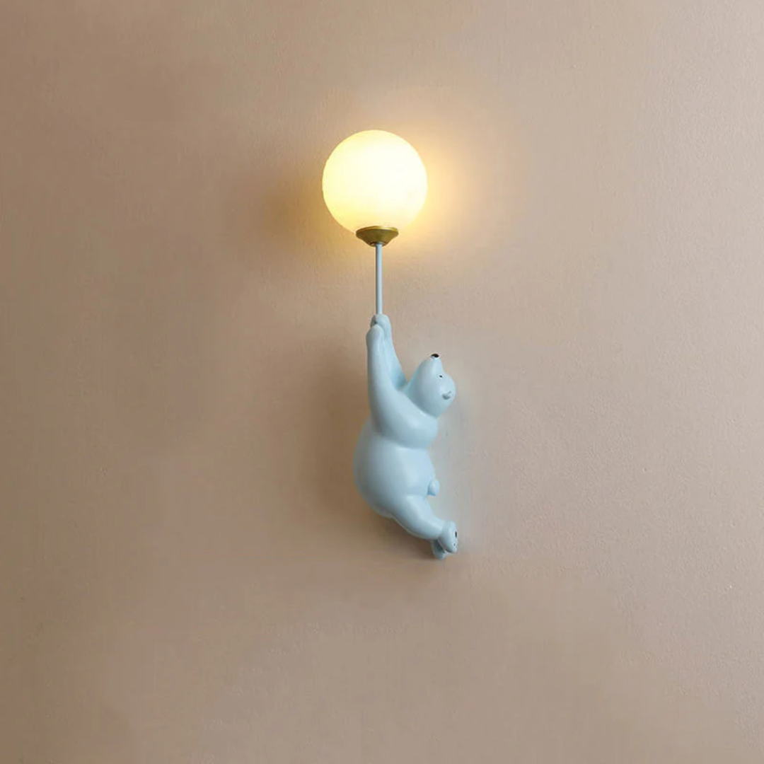 Kinderzimmer Wandlampe | Bär Niedlich Stilvoll Einzigartig Atmosphärisch LED-Blau-B-Luzern Mode