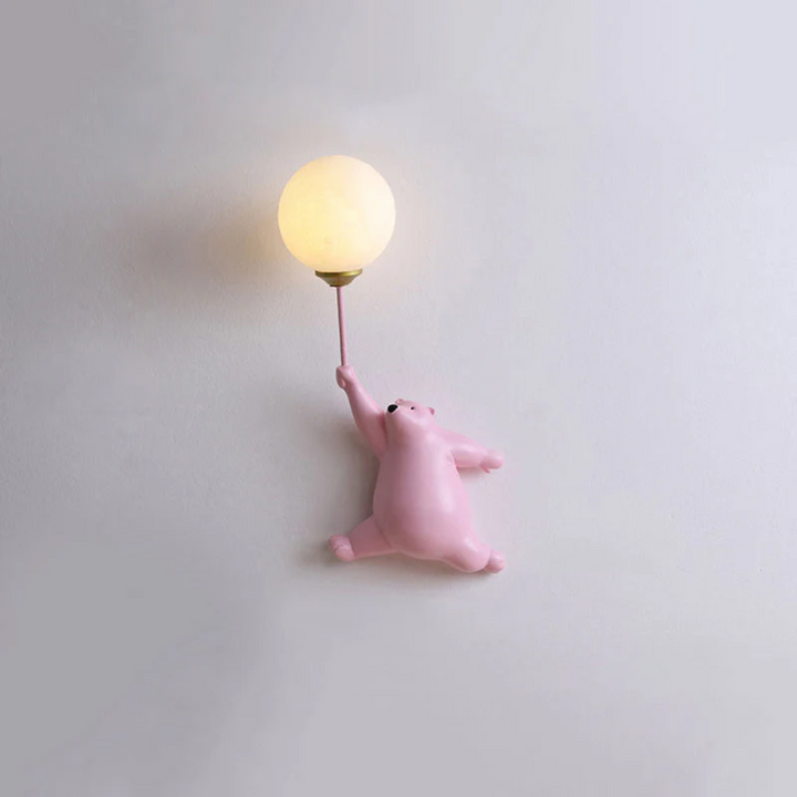 Kinderzimmer Wandlampe | Bär Niedlich Stilvoll Einzigartig Atmosphärisch LED-Rosa-A-Luzern Mode