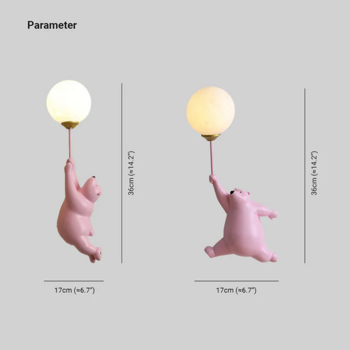Kinderzimmer Wandlampe | Bär Niedlich Stilvoll Einzigartig Atmosphärisch LED-Luzern Mode