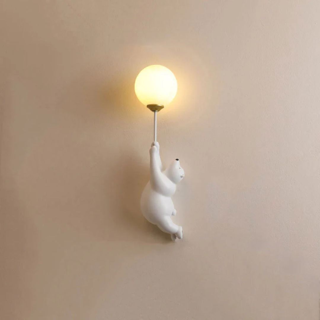 Kinderzimmer Wandlampe | Bär Niedlich Stilvoll Einzigartig Atmosphärisch LED-Weiß-B-Luzern Mode
