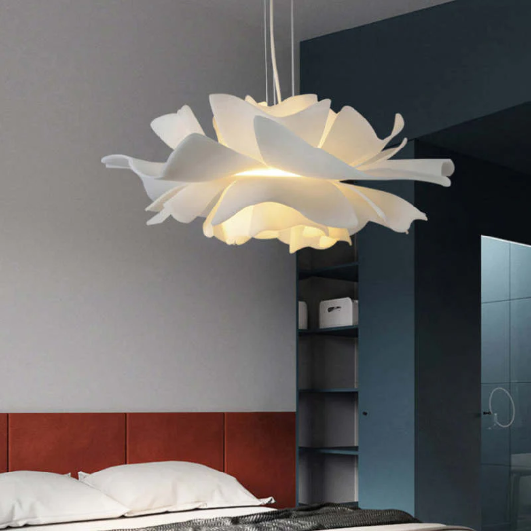 Design-Hängelampe | Weiß Blume Metall Stilvoll Einzigartig Langlebig Stimmungsvol-Luzern Mode