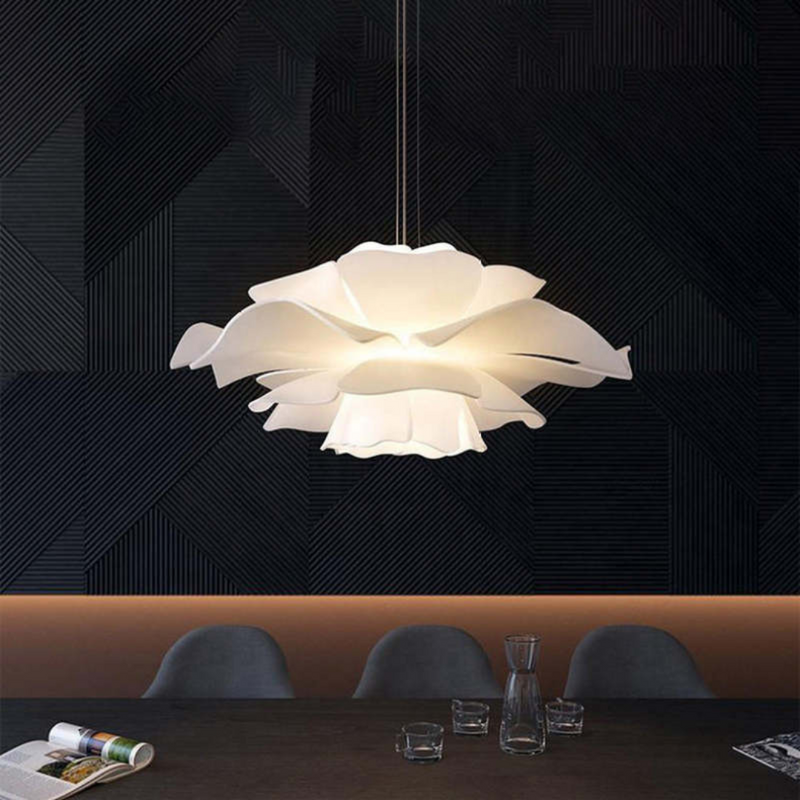 Design-Hängelampe | Weiß Blume Metall Stilvoll Einzigartig Langlebig Stimmungsvol-Luzern Mode