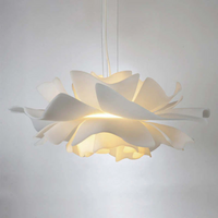 Design-Hängelampe | Weiß Blume Metall Stilvoll Einzigartig Langlebig Stimmungsvol-Luzern Mode