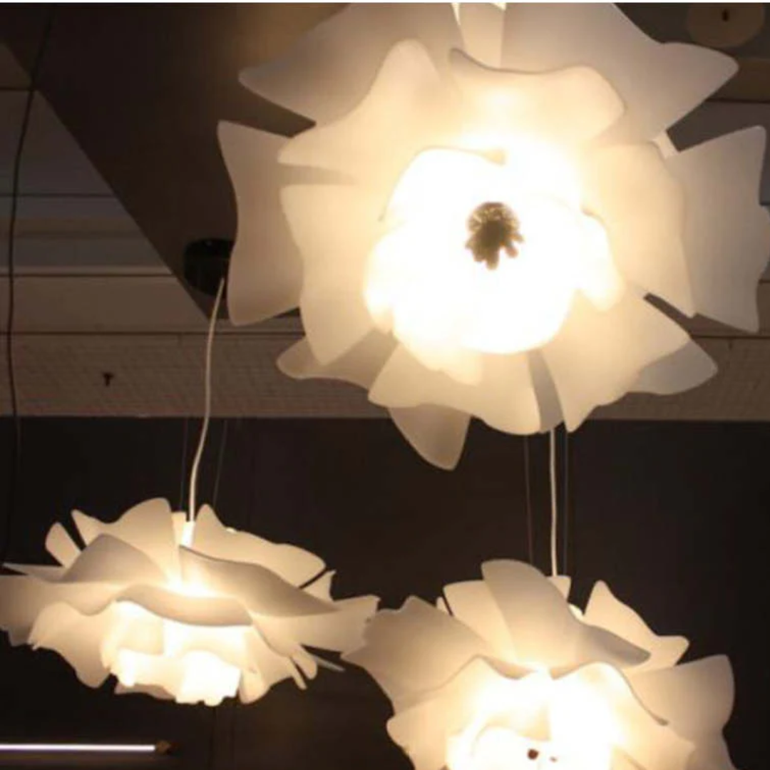 Design-Hängelampe | Weiß Blume Metall Stilvoll Einzigartig Langlebig Stimmungsvol-Luzern Mode