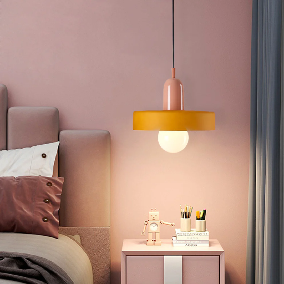 Hängelampe | Design LED Langlebig Kugel Stilvoll Stimmungsvolles Vielseitig Glas-Rosa-Orange-25 cm-Luzern Mode