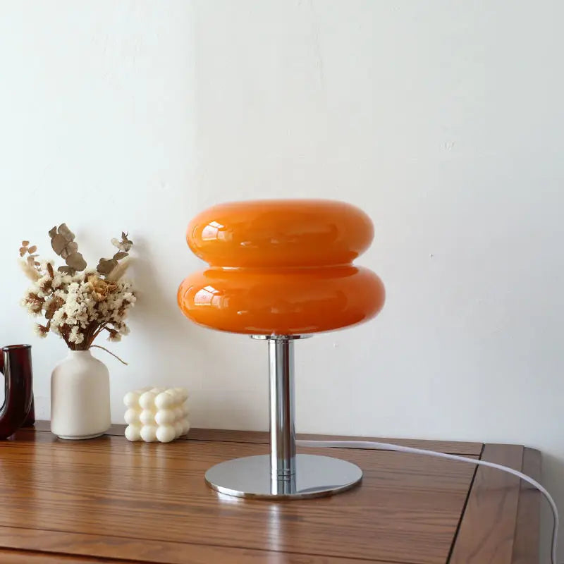 Tischlampe | Kompaktes Glasdesign Stilvoll Vielseitig Stimmungsvolles Licht Langlebig-Orange-Luzern Mode