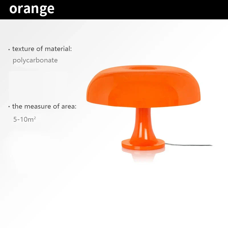 Tischlampe | Paddenstoel LED Stilvoll Kompakt Modern Vielseitig Nachhaltig-Orange-EU Stecker-Luzern Mode