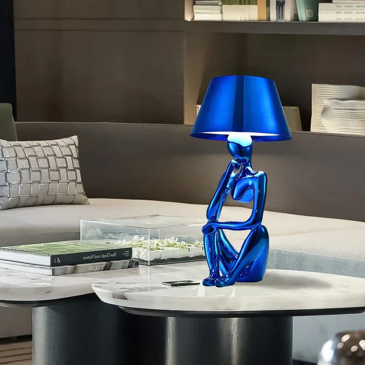 Tischlampe | Designer Einzigartig Stilvoll Modern Vielseitig Langlebig-Blau A-Luzern Mode