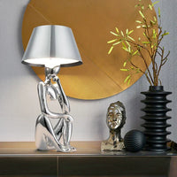 Tischlampe | Designer Einzigartig Stilvoll Modern Vielseitig Langlebig-Silber A-Luzern Mode