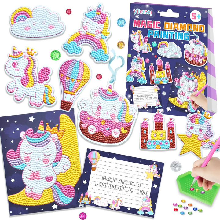 Diamond Painting | Kunst Geschenk Lehrreich Kreativ Jungen Mädchen-Unicorn-Luzern Mode