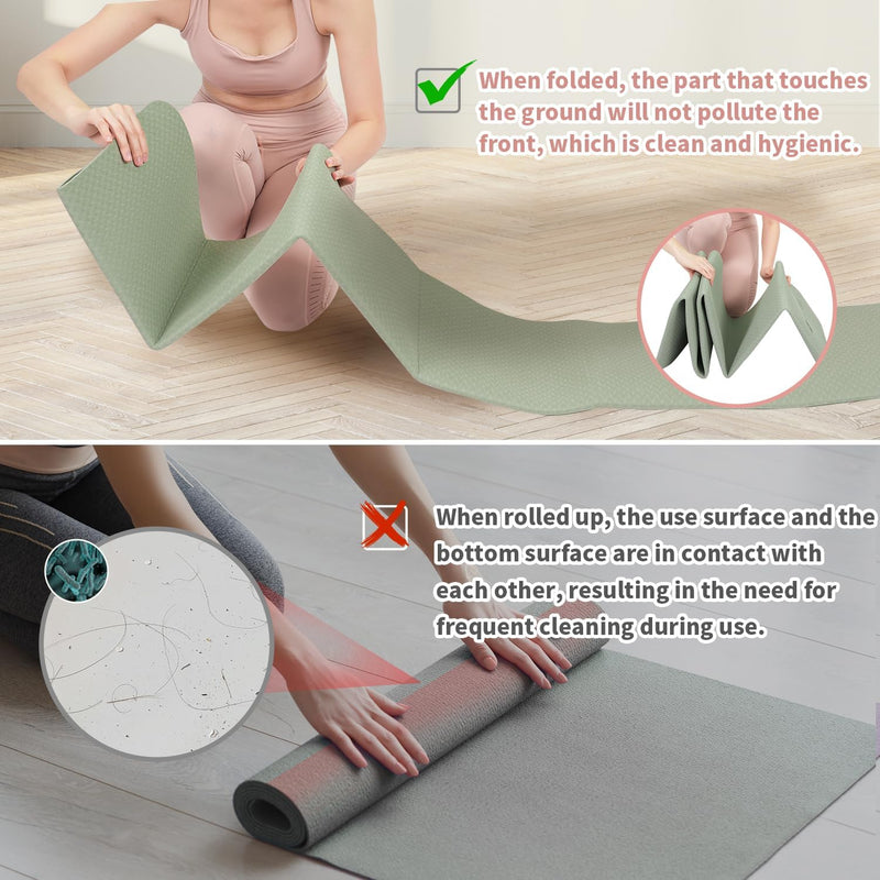 Yogamatte | Dick Faltbar Vielseitig Langlebig Komfortabel Rutschfest-Luzern Mode