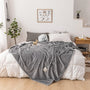 Flanell Decke | Warm Bequem Weich Langlebig Stilvoll Vielseitig-Grau-70x100cm-Luzern Mode