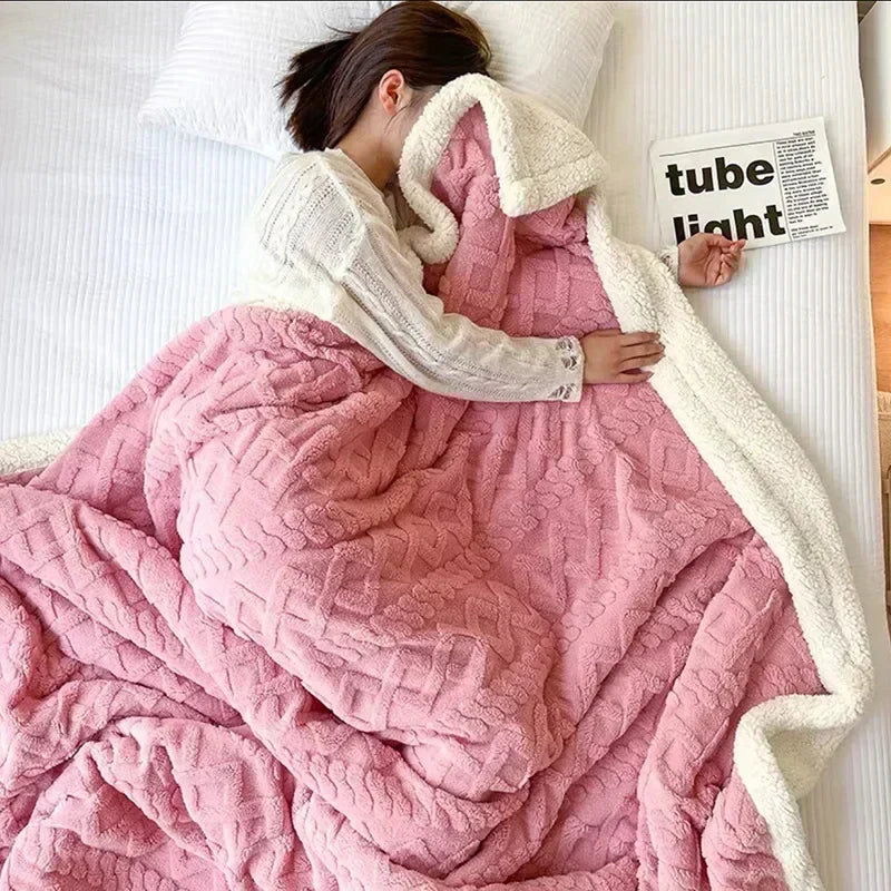 Fleece-Decke | Warm Weich Komfortabel Einfarbig Luxus Stilvoll Vielseitig-Luzern Mode