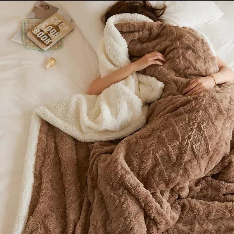 Fleece-Decke | Warm Weich Komfortabel Einfarbig Luxus Stilvoll Vielseitig-Dunkelbraun-70x100cm-Luzern Mode