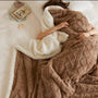 Fleece-Decke | Warm Weich Komfortabel Einfarbig Luxus Stilvoll Vielseitig-Dunkelbraun-70x100cm-Luzern Mode