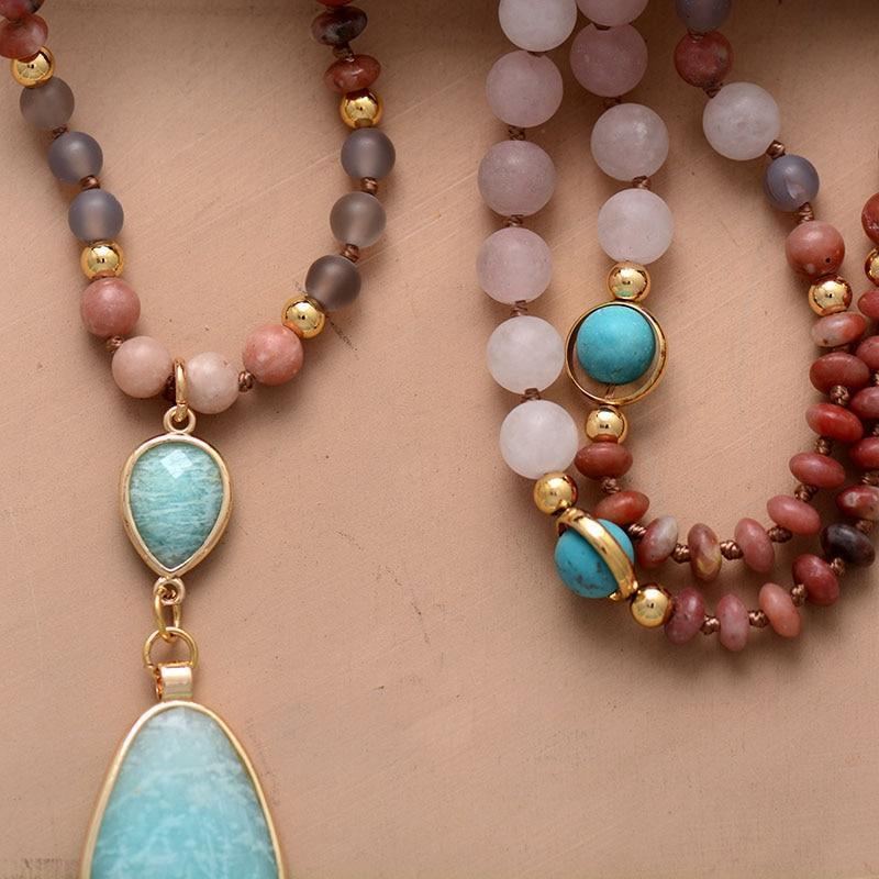 Edelsteinkette | Beruhigend | Heilend | Kraftvoll | Pastelltöne | Stilvoll-Luzern Mode