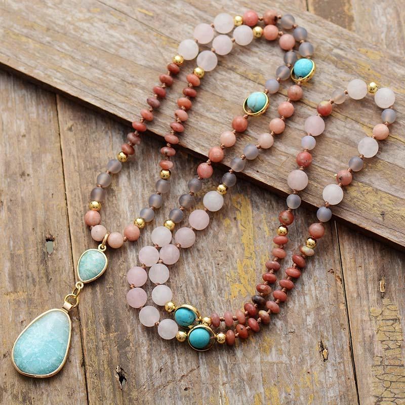 Edelsteinkette | Beruhigend | Heilend | Kraftvoll | Pastelltöne | Stilvoll-Luzern Mode