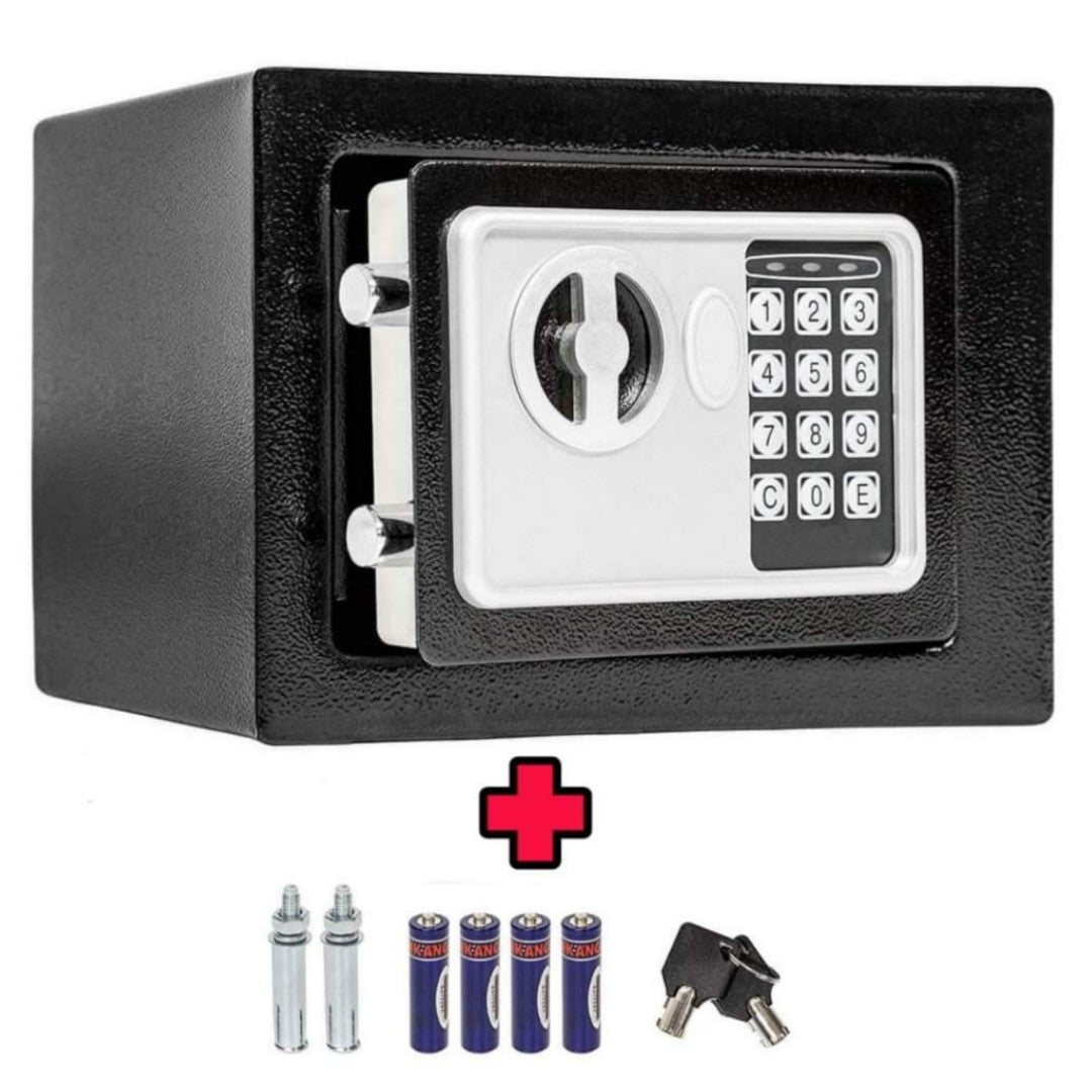 Digitale Tresor | 6 Liter | Kompakt | Metall | Schlüssel | PIN-Code-Luzern Mode