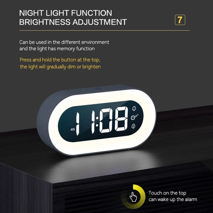 Digitaler Wecker | Nachtlicht Vielseitig Beruhigend LED USB-C Dimmbar-Luzern Mode
