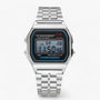 Retro Digitaluhr mit Alarm und Stoppuhr, Wasserdicht-Silber-Luzern Mode