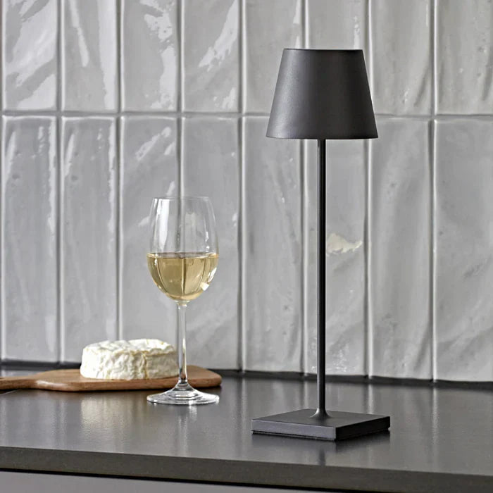 Tischlampe | Matt Nachhaltig Luxus Modern USB-C Wiederaufladbar Stilvoll-Mattschwarz-Luzern Mode