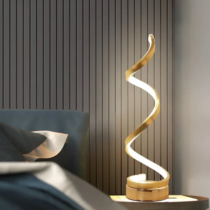 Tischlampe | Dimmbar Spiral Modern Atmosphärisch Vielseitig-Gold-Luzern Mode