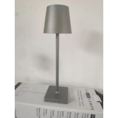 LED Tischlampe | Dimmbar Kabellos Praktisch Vielseitig Wiederaufladbar-Silber-Luzern Mode