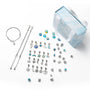 Armband Set mit Charms und Geschenkbox - Crystalli Schmuck-Blau-Luzern Mode