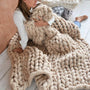 Decken-Wolgarn | DIY Weich Stilvoll Komfortabel Hobby Luxus-Beige-1000g-Luzern Mode