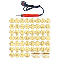 Holzbrander Gravurset | Selbermachen | Buchstaben | Zahlen | Messing-Fire Pen + 56 Buchstaben und Zahlen Fire Pen + 28 Buchstaben (inkl. Aufsätze)-Luzern Mode