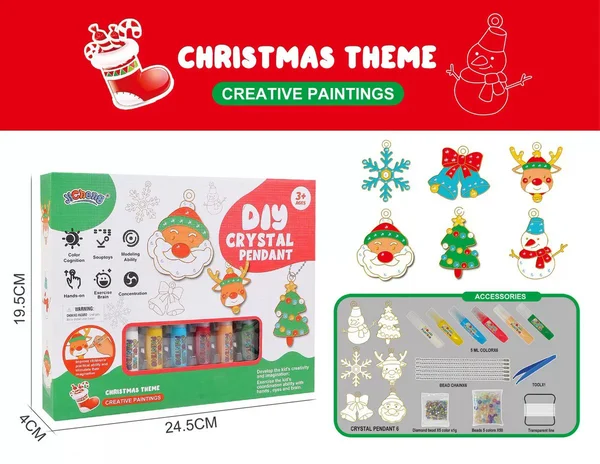Schlüsselanhänger-Malset | Kreativ Funkelnd Vielseitig Malen-Weihnachten-Luzern Mode