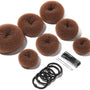 Haar-Donut für voluminöse Dutt-Frisuren - Styling-Tool-Braun-Luzern Mode