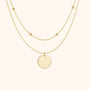 Medaillonkette | Doppel Stilvoll Trendy Vielseitig Einzigartig Silber-Gold-Luzern Mode