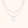 Medaillonkette | Doppel Stilvoll Trendy Vielseitig Einzigartig Silber-Silber-Luzern Mode