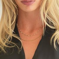 Halskette für Damen | Choker | Doppelreihe | Gold | Elegant | Zeitlos-Luzern Mode