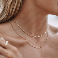 Halskette für Damen | Choker | Doppelreihe | Gold | Elegant | Zeitlos-Luzern Mode