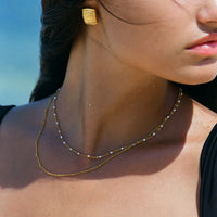 Halskette für Damen | Choker | Doppelreihe | Gold | Elegant | Zeitlos-Luzern Mode
