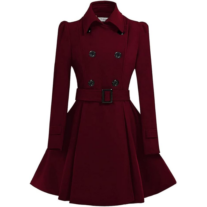 Damen Trenchcoat mit Gürtel und Knöpfen - Eleganter Look-Luzern Mode