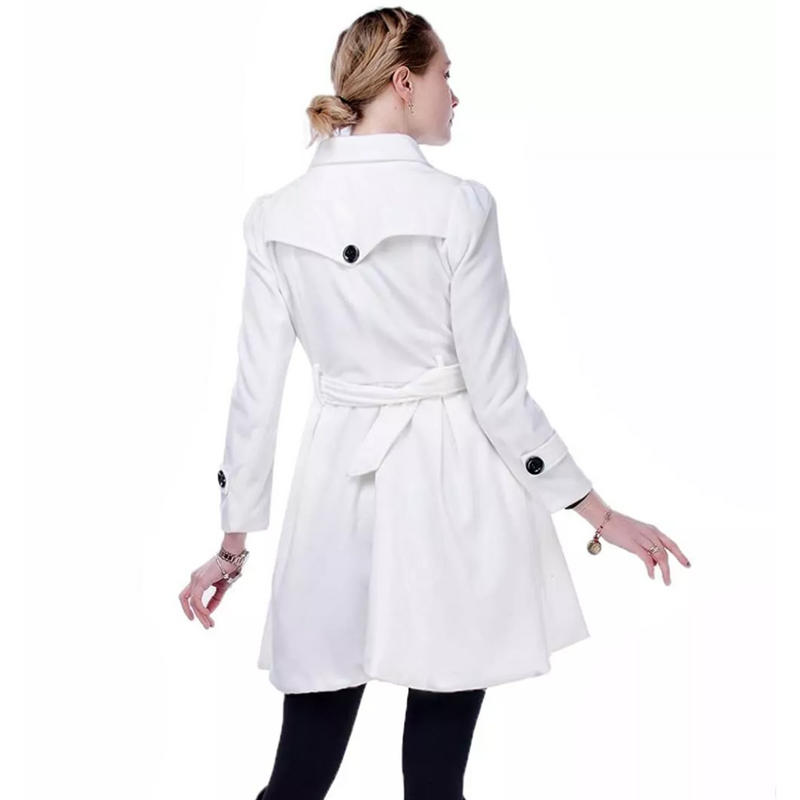 Damen Trenchcoat mit Gürtel und Knöpfen - Eleganter Look-Luzern Mode