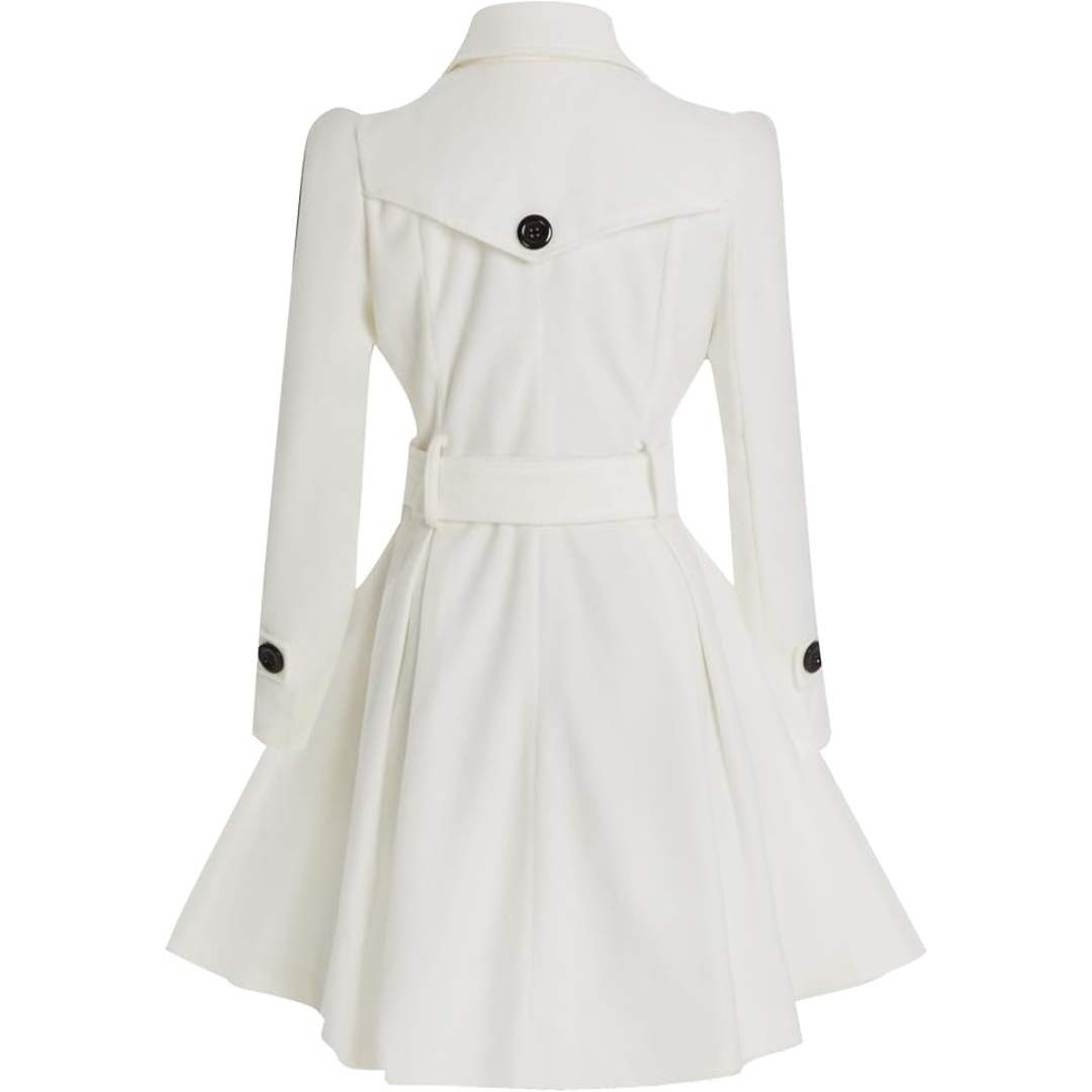 Damen Trenchcoat mit Gürtel und Knöpfen - Eleganter Look-Luzern Mode
